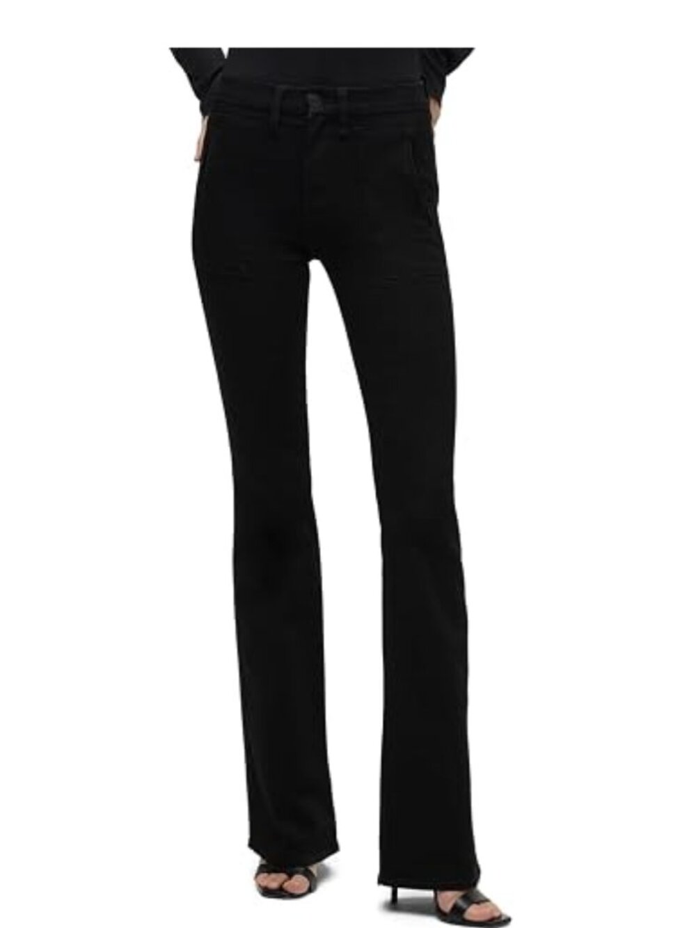 Hudson Barbara High Rise Bootcut Jeans Patch Pockets Womens 25 Black NWT